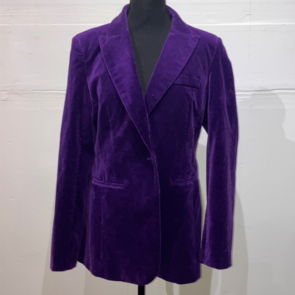 DG2 by Diane Gilman Jackets & Blazers - DG2 purple Velour blazer